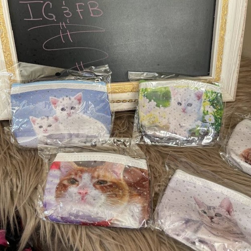 Cat and Kitten Coin Pouch